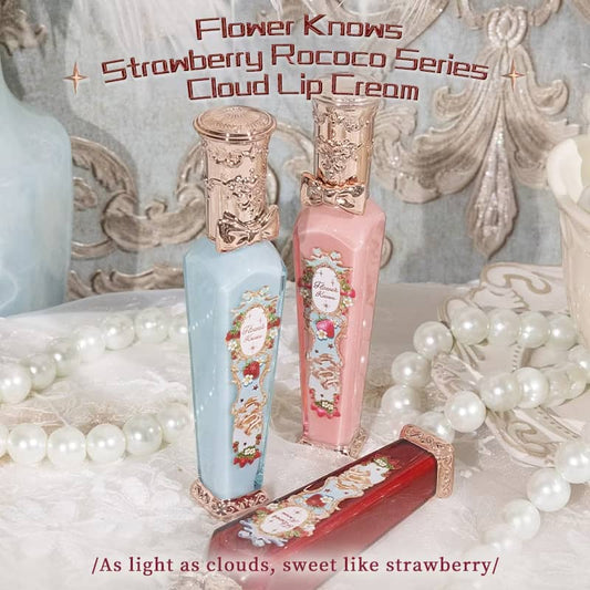 Flower Knows Strawberry Rococo Series Cloud Lip Cream | 3.5ml Velvet Lip Gloss