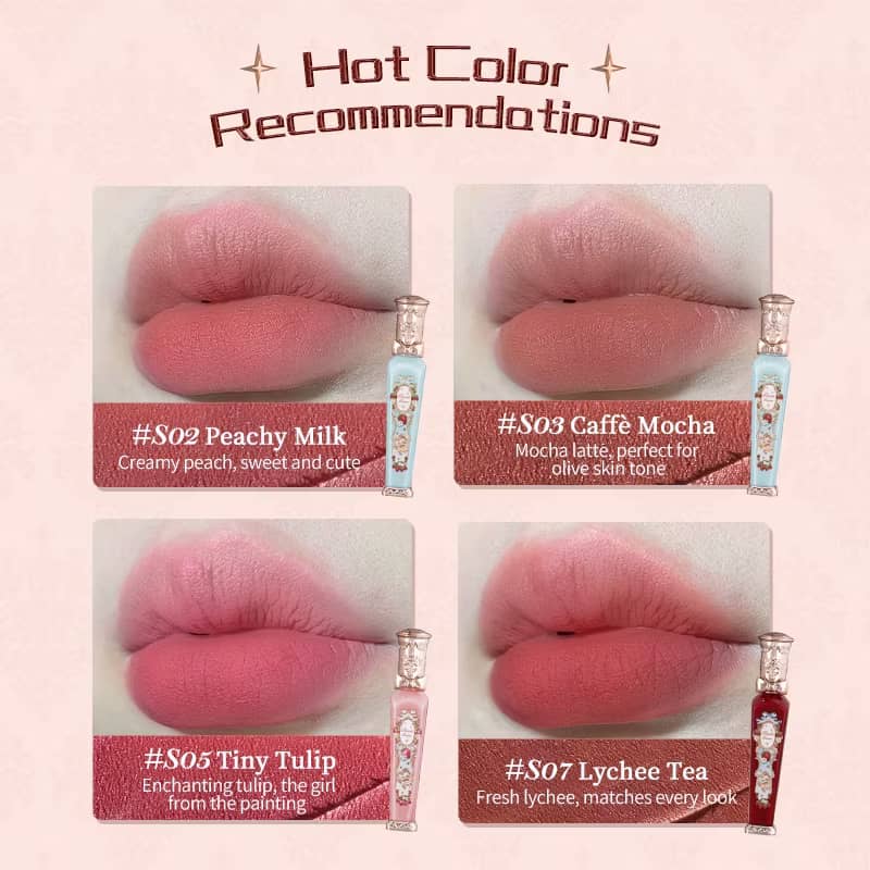 Flower Knows Strawberry Rococo Series Cloud Lip Cream | 3.5ml Velvet Lip Gloss