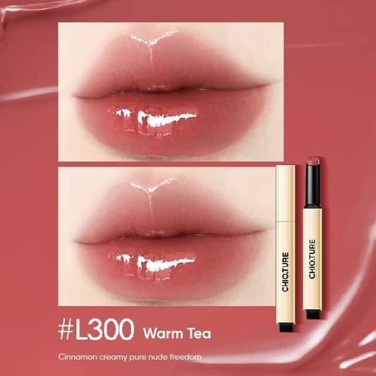 CHIOTURE Solid Lip Gloss Small Gold Tube Lipstick