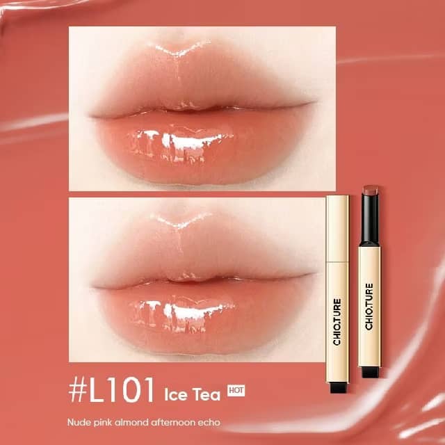 CHIOTURE Solid Lip Gloss Small Gold Tube Lipstick