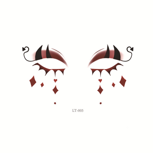 Halloween Makeup Face Stickers | Cute Pumpkin, Heart & Blush Designs | Scar Tattoo Stickers