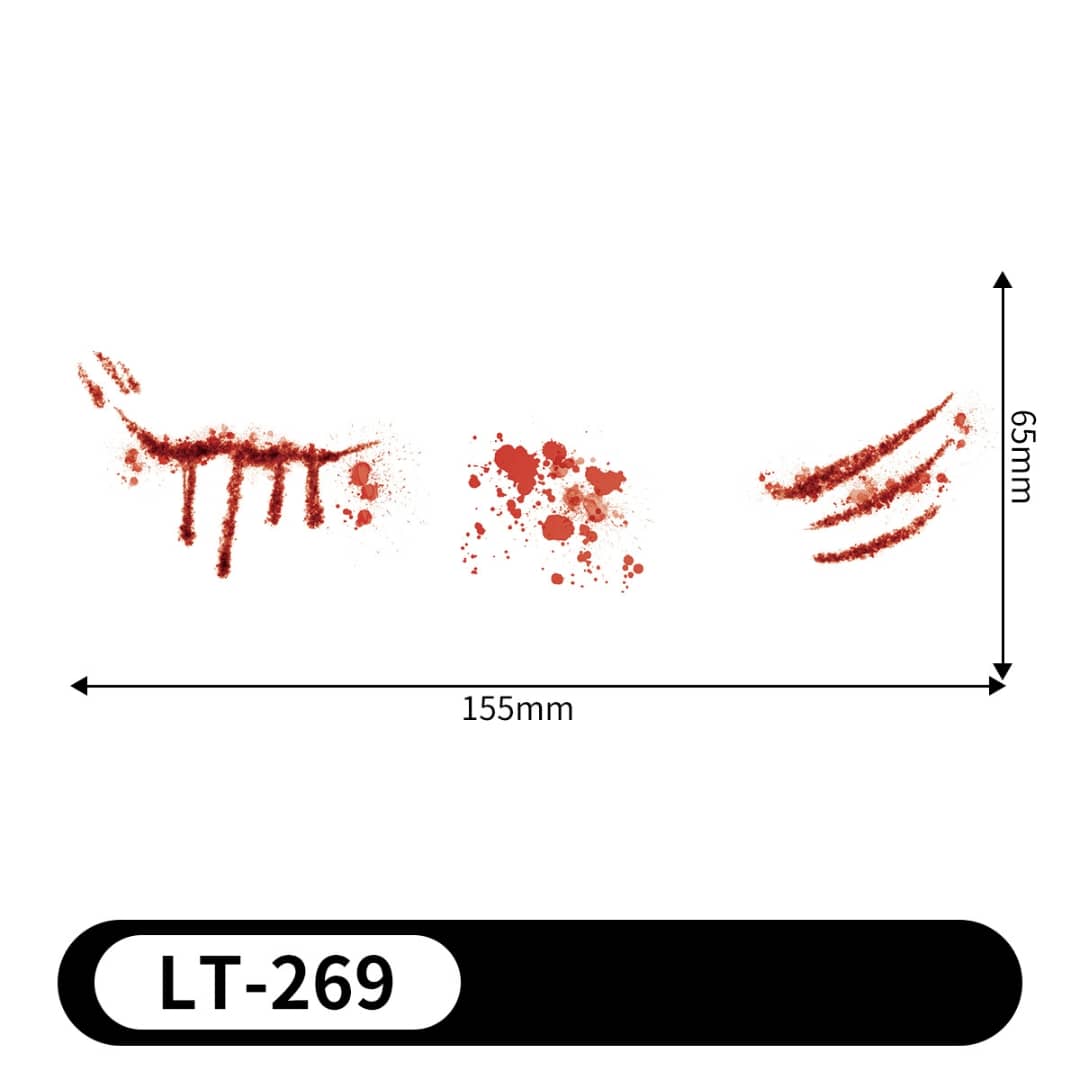 Halloween Face Tattoo Stickers – Spooky Makeup Temporary Tattoos | Waterproof, Sweat-Resistant & Easy to Remove