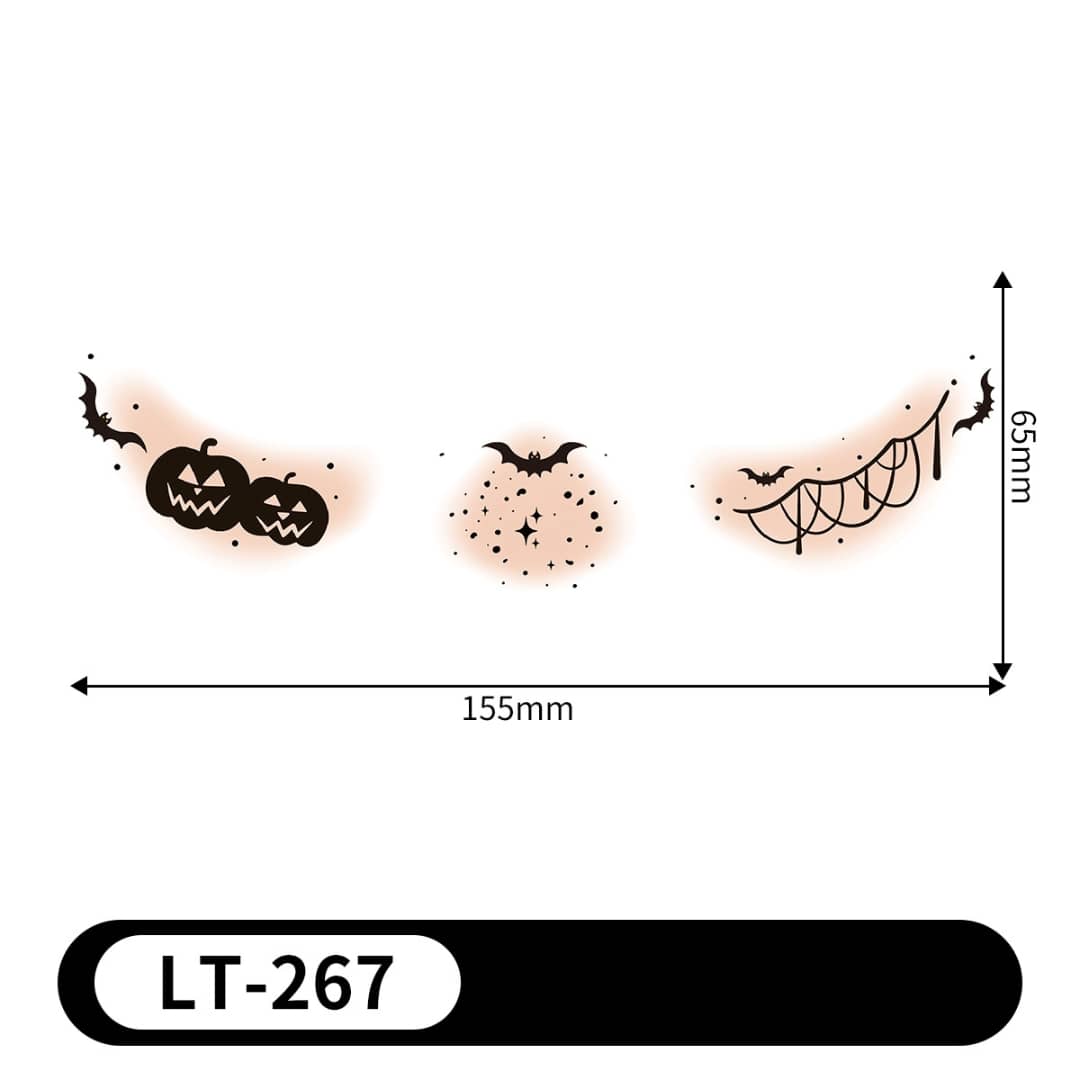 Halloween Face Tattoo Stickers – Spooky Makeup Temporary Tattoos | Waterproof, Sweat-Resistant & Easy to Remove