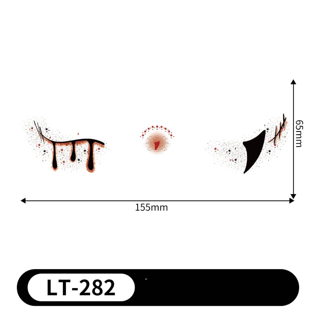 Halloween Face Tattoo Stickers – Spooky Makeup Temporary Tattoos | Waterproof, Sweat-Resistant & Easy to Remove