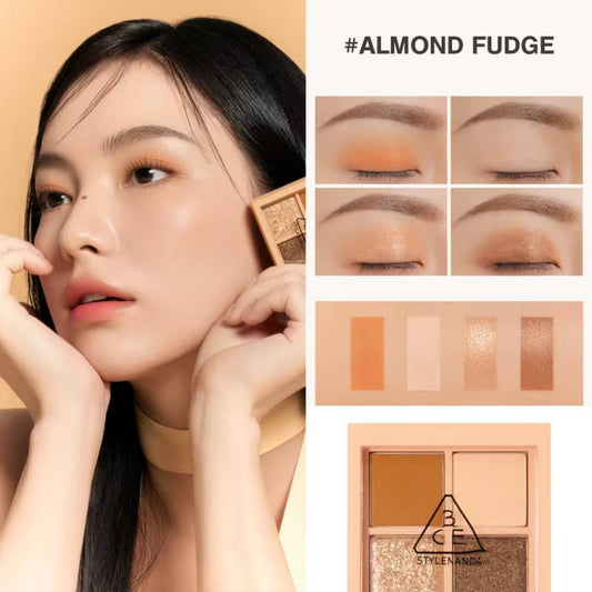 3CE Mini Multi Eye Color Palette, 4 blendable smooth texture, high pigment color pay-off, crease free natural look
