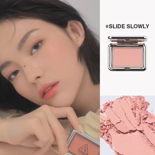 3CE New Take Face Blush, Vibrant color payoff soft shimmering pigment, blends seamlessly for natural radiant glow