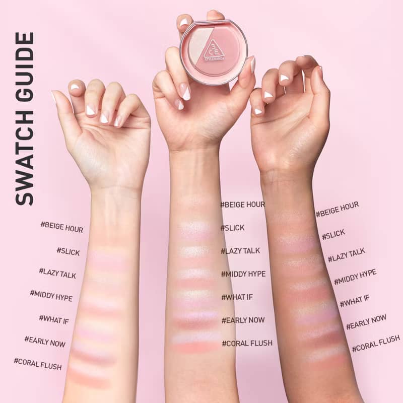 3CE Blushlighter, 2 in 1 matte blush and shimmery highlighter, with sebum-based blush which blurs pores and refines skin