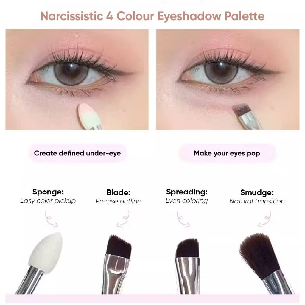FLORTTE Narcissistic 4 Colour Eyeshadow Palette