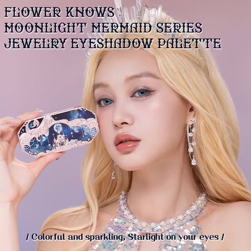 Flower Knows Moonlight Mermaid Series 5-Color Jewelry Eyeshadow Palette 6.3g