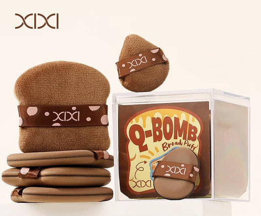 XIXI Multi-Functional Puff Set | 6 Pieces (2 Cushion Puffs + 1 Velvet Puff + 1 Leather Puff + 1 Leather Thumb Puff + 1 Velvet Thumb Puff)
