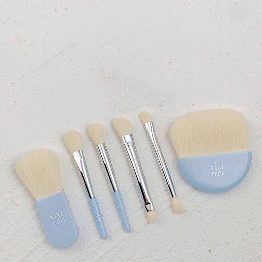 XIXI Mini Makeup Brush Set | 6-Piece Portable Kit for Beginners