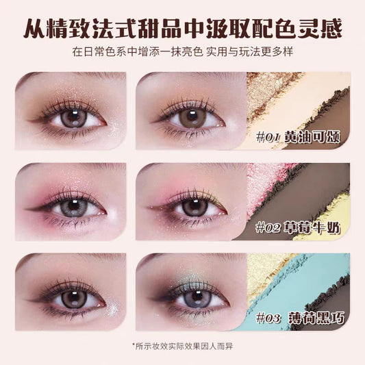 Flower Knows Sweet Bear 6-Color Eyeshadow Palette - Matte & Shimmer