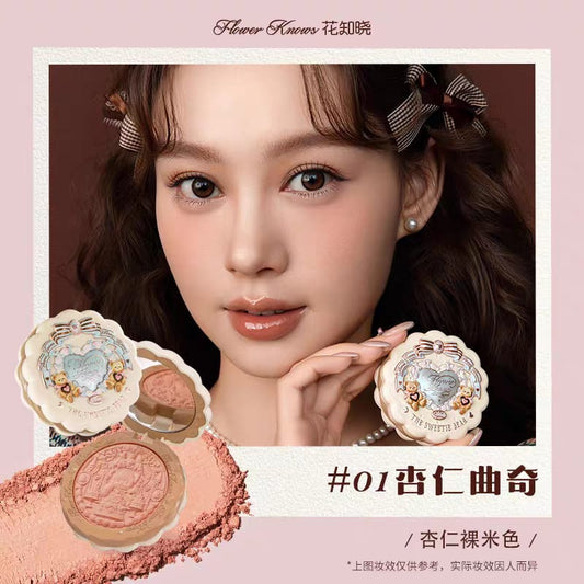 Flower Knows Sweet Bear Satin Blush with Embossed Design